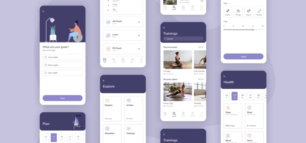 Designing a health app - Mockups 2
